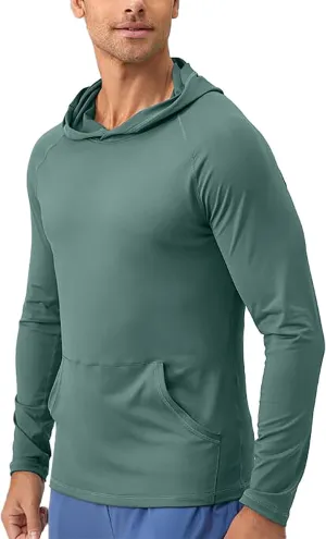 2025 Men's Sports Hoodie Hooded Absorption Quick Drying Fitness Jacket Slim Running Training Long Sleeve