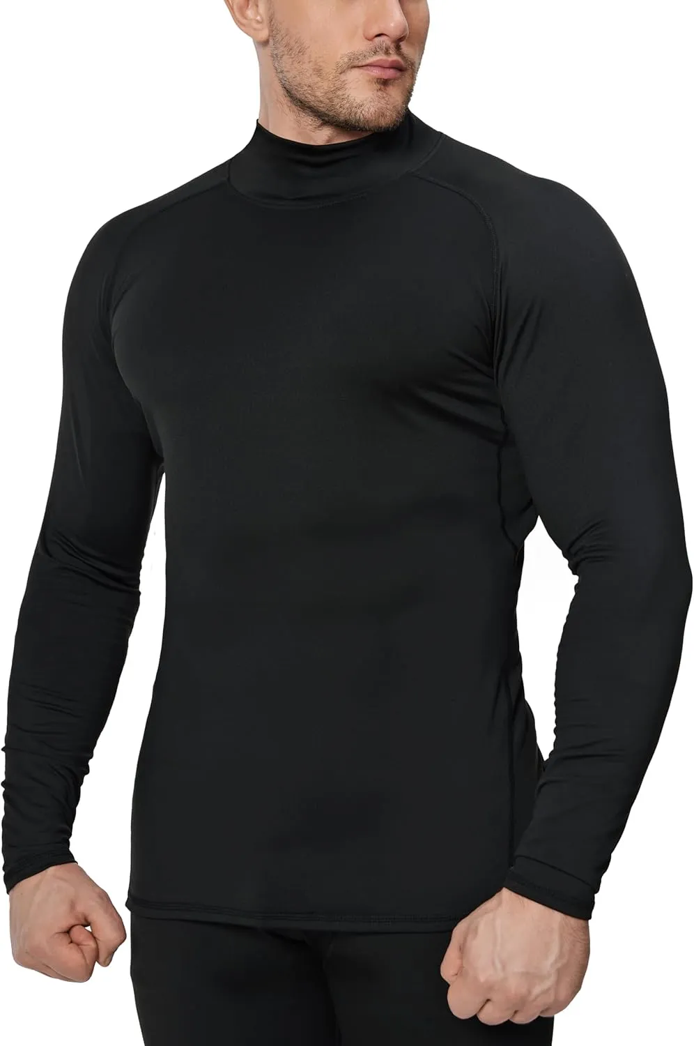 5 or 4 Pack Men's Thermal Turtle Mock Neck Shirts, Long Sleeve Compression Shirts Fleece Lined Undershirt Base Layer Tops