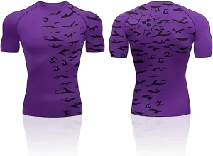 Anime Compression Shirts for Men - Gym Tshirt Wear Athletic Basketball Running Undershirt Workout Gear Top Shirt
