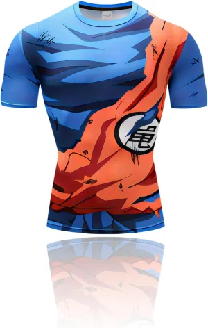 Anime Compression Shirts for Men - Gym Tshirt Wear Athletic Basketball Running Undershirt Workout Gear Top Shirt