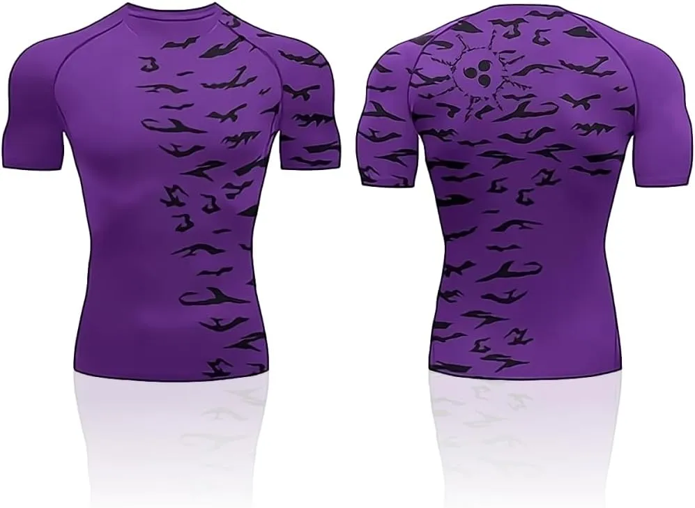 Anime Compression Shirts for Men - Gym Tshirt Wear Athletic Basketball Running Undershirt Workout Gear Top Shirt