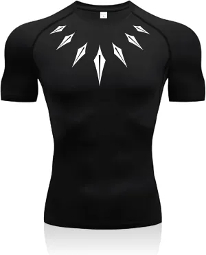 Anime Compression Shirts for Men - Gym Tshirt Wear Athletic Basketball Running Undershirt Workout Gear Top Shirt