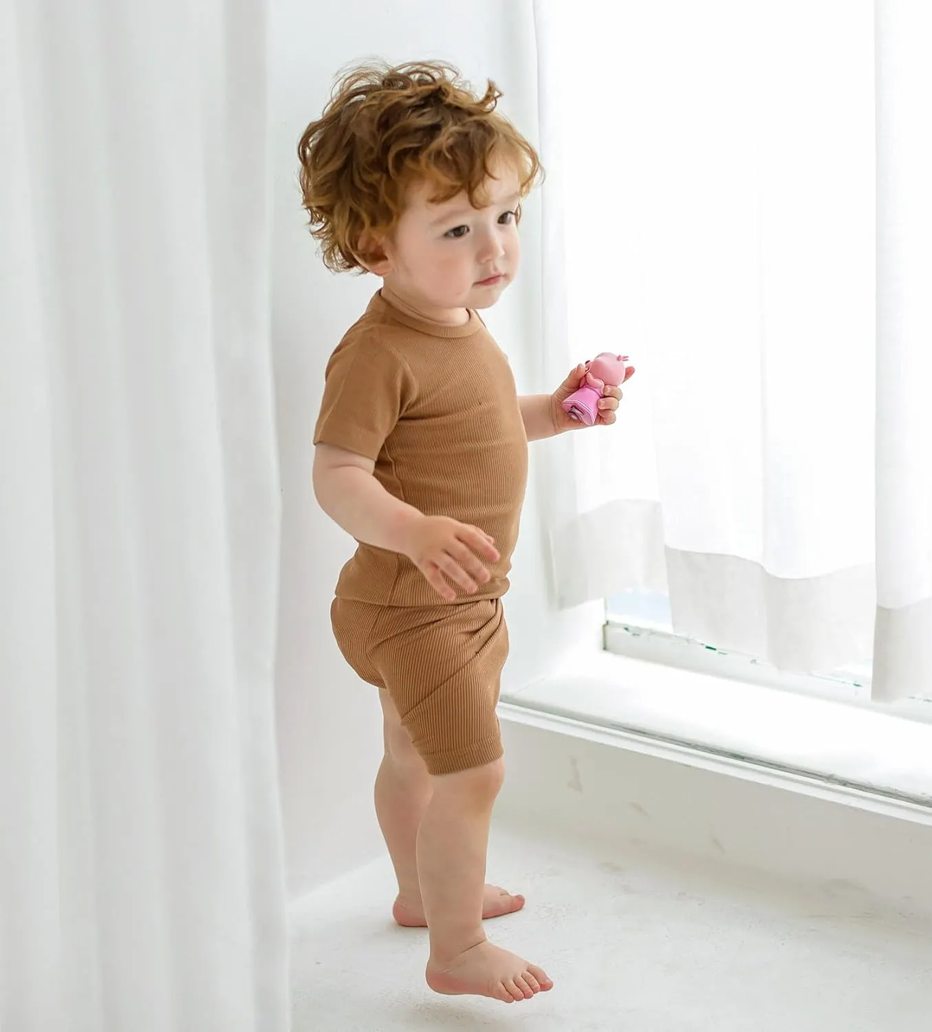 AVAUMA Toddler Short Pajamas Set 6M-10 Years Baby Boys Girls Kids Snug fit Ribbed Sleepwear pjs for Daily Life Style