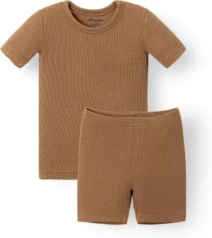 AVAUMA Toddler Short Pajamas Set 6M-10 Years Baby Boys Girls Kids Snug fit Ribbed Sleepwear pjs for Daily Life Style