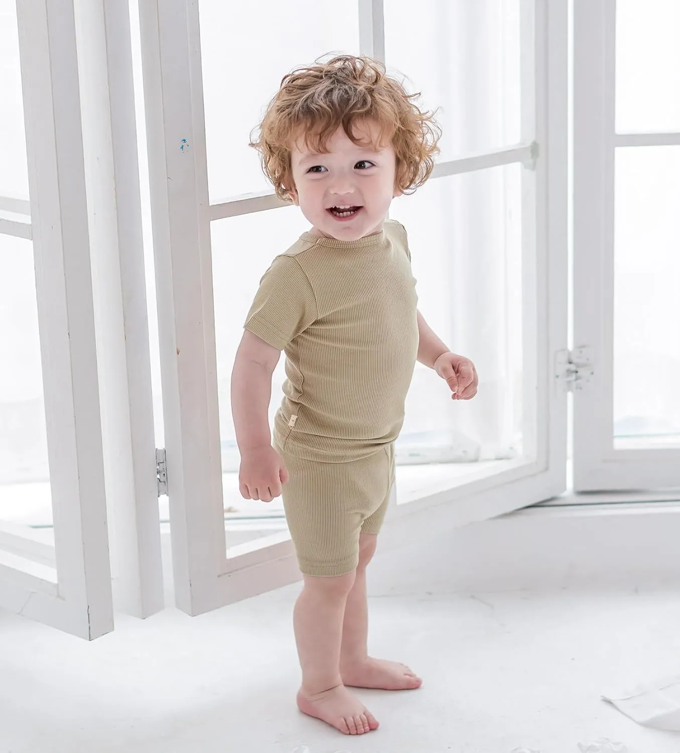 AVAUMA Toddler Short Pajamas Set 6M-10 Years Baby Boys Girls Kids Snug fit Ribbed Sleepwear pjs for Daily Life Style