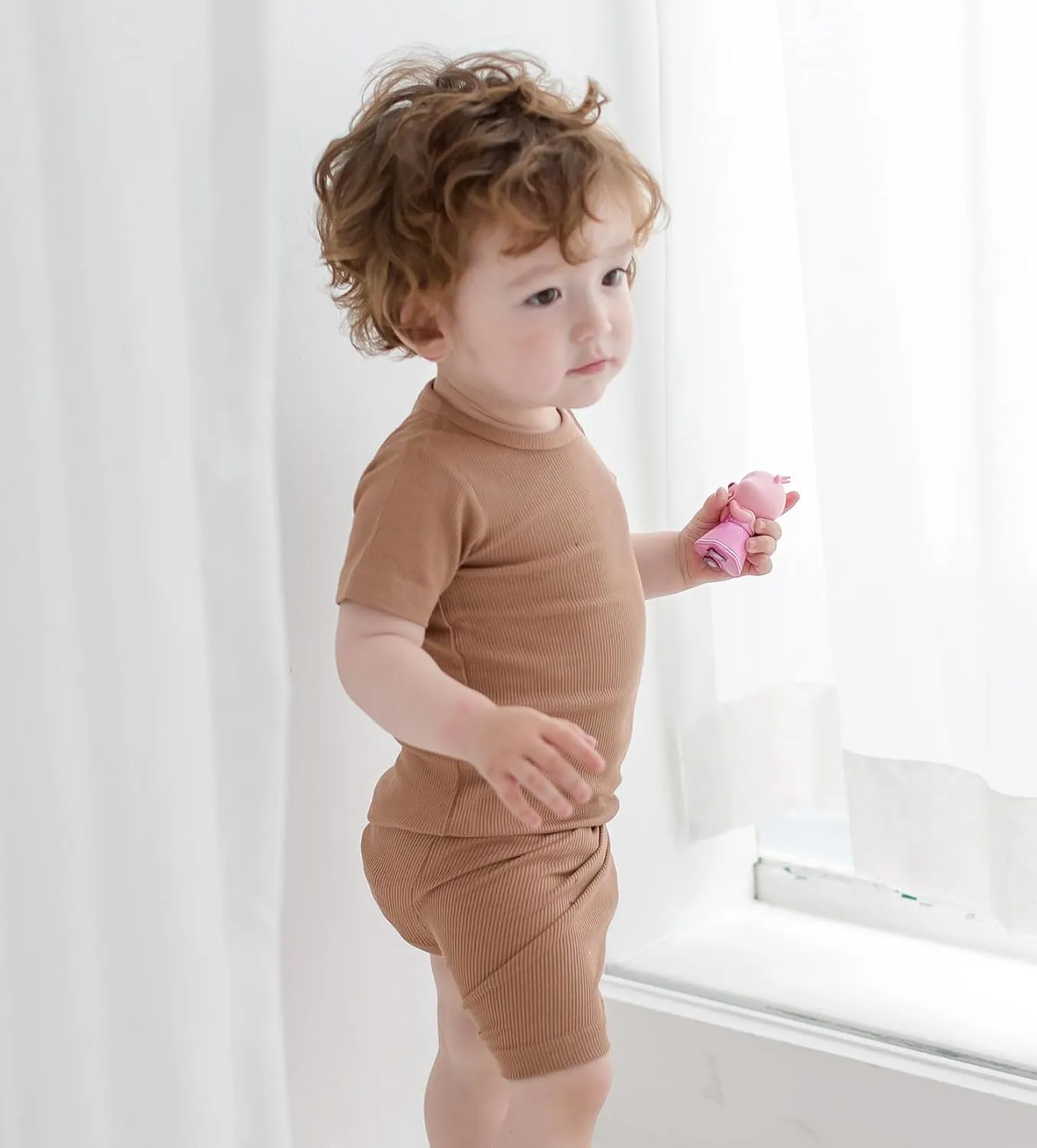 AVAUMA Toddler Short Pajamas Set 6M-10 Years Baby Boys Girls Kids Snug fit Ribbed Sleepwear pjs for Daily Life Style
