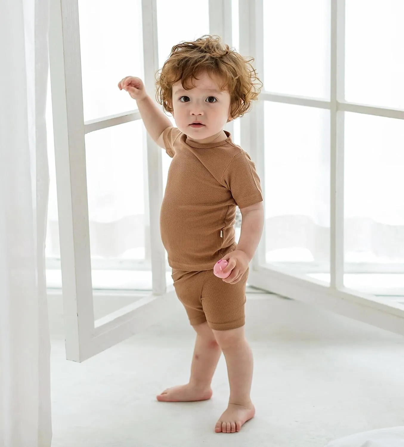 AVAUMA Toddler Short Pajamas Set 6M-10 Years Baby Boys Girls Kids Snug fit Ribbed Sleepwear pjs for Daily Life Style