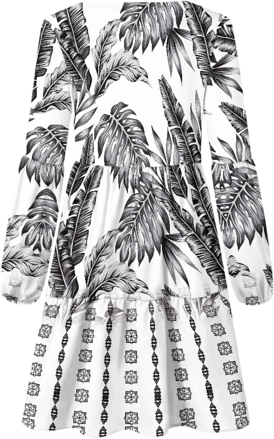 Bengbobar 2023 Van Gogh Dress Women Starry Night Summer Spring Tunic Mini Long Puff Sleeve Casual Loose Flowy Shift Dress