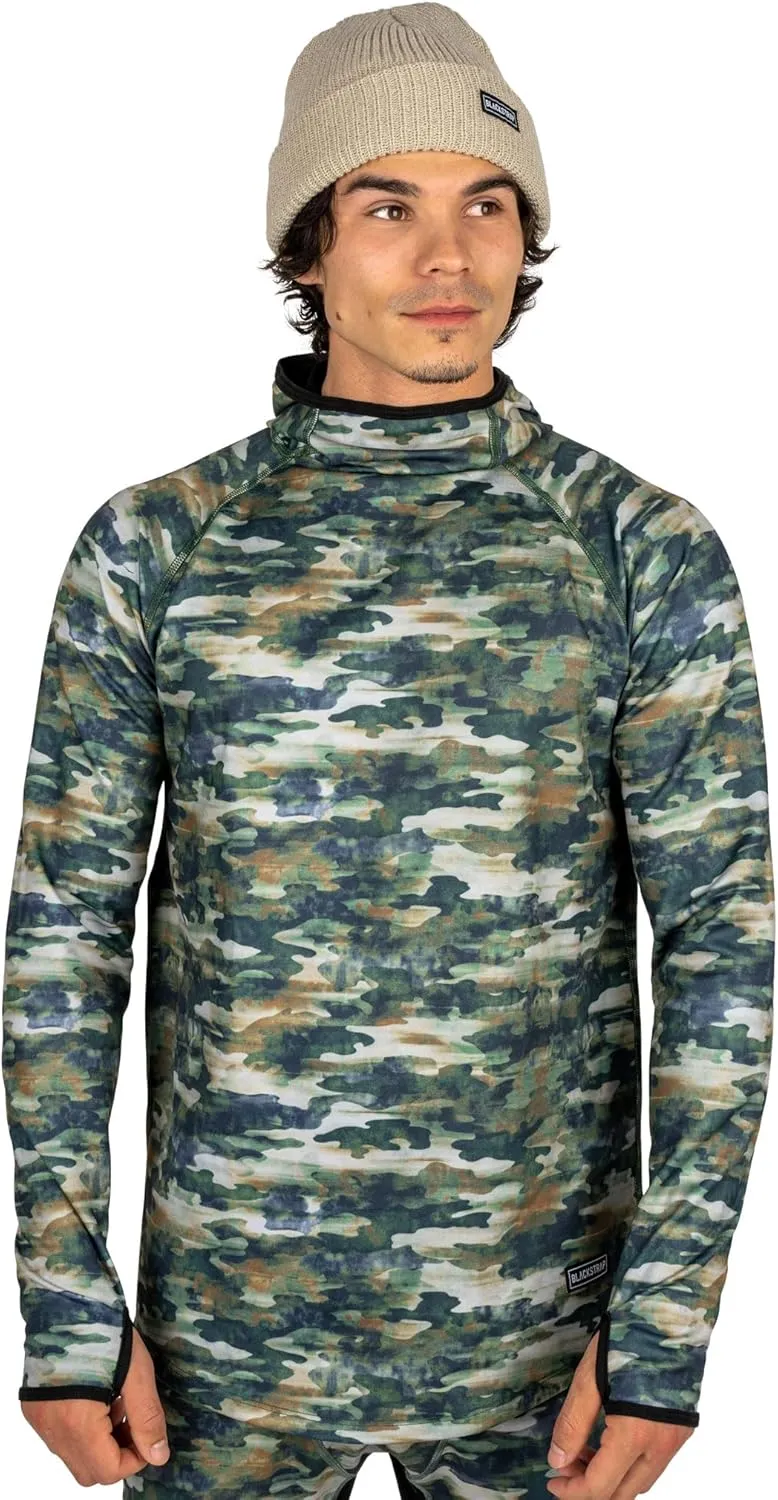 BLACKSTRAP Men's Summit Base Layer Hoodie Long Sleeve, Full Contoured Hood, Maximum Warmth and Comfort, [insert color]