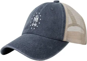 Catholic Virgin Mary Sacred Heart Outdoor Washed Denim Mesh Hat Denim Baseball Cap Cowboy Hat