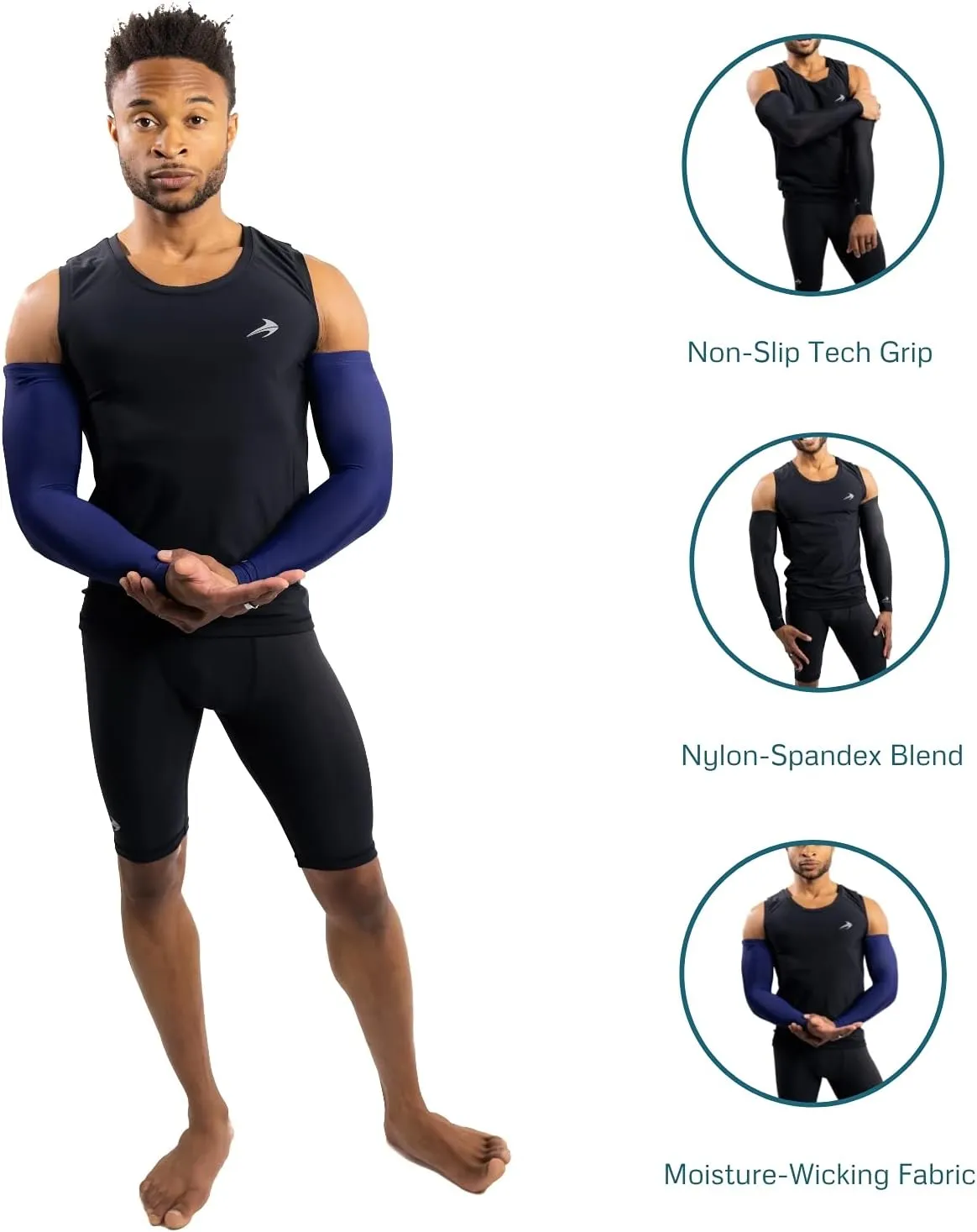 CompressionZ Men's Compression Shirt - Athletic Base Layer for Workouts Running Dry Fit Athletic Training
