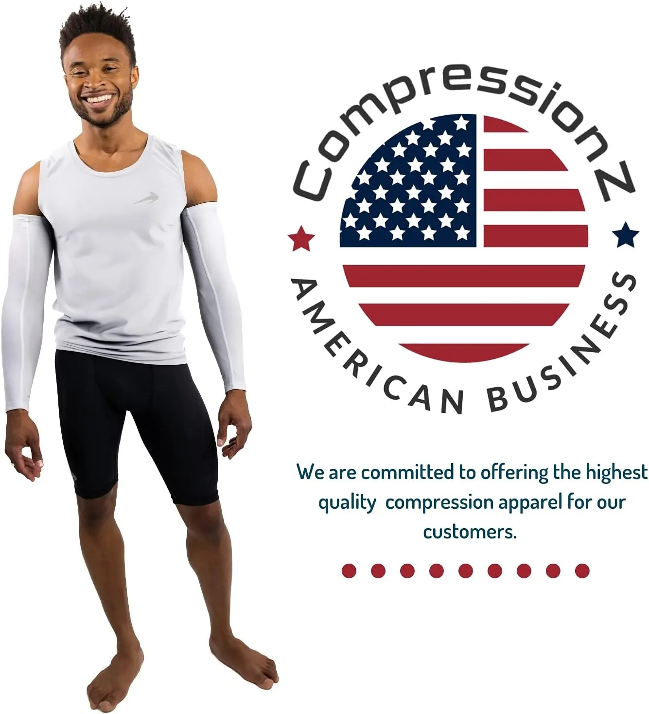 CompressionZ Men's Compression Shirt - Athletic Base Layer for Workouts Running Dry Fit Athletic Training