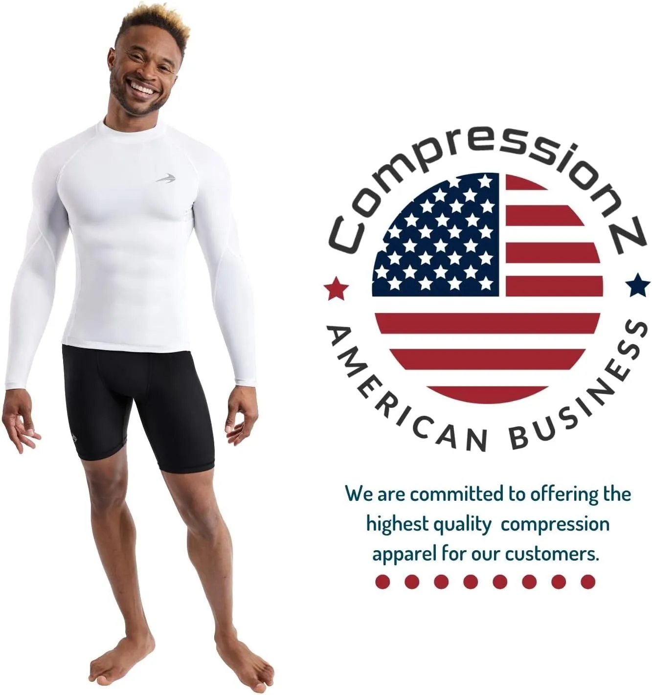 CompressionZ Mens Quick Dry Compression Long Sleeve Baselayer Athletic Shirt