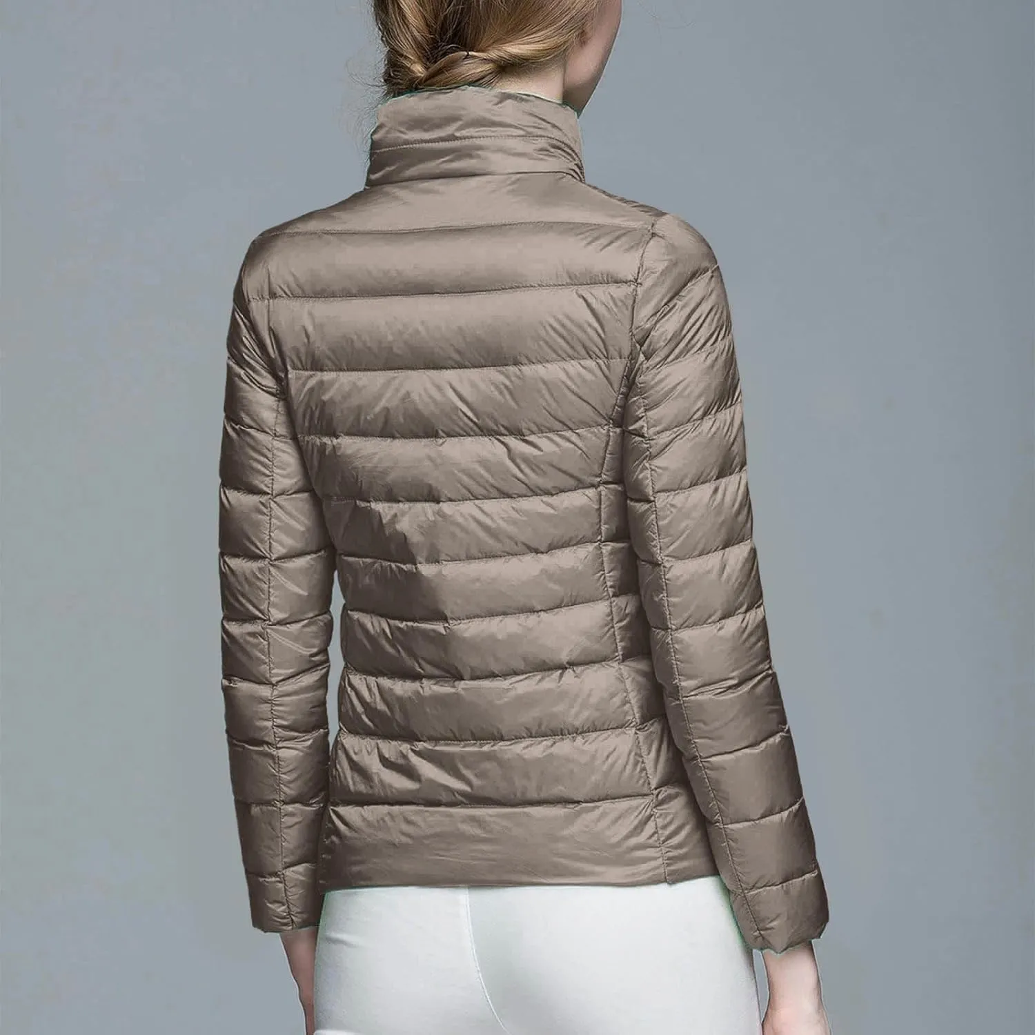 cooki Puffer Jacket Womens Packable Winter Coats for Women Slim Fit Lightweight Down Jacket Outdoor Quilted Puffer Coat