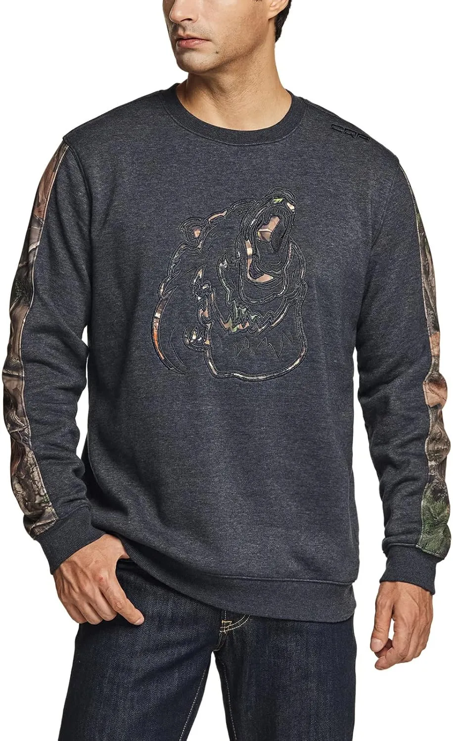 CQR Men's Fleece Crewneck Sweatshirt, Winter Outdoor Performance Pullover, Crew Fleece Lined Hunting Sweatshirts