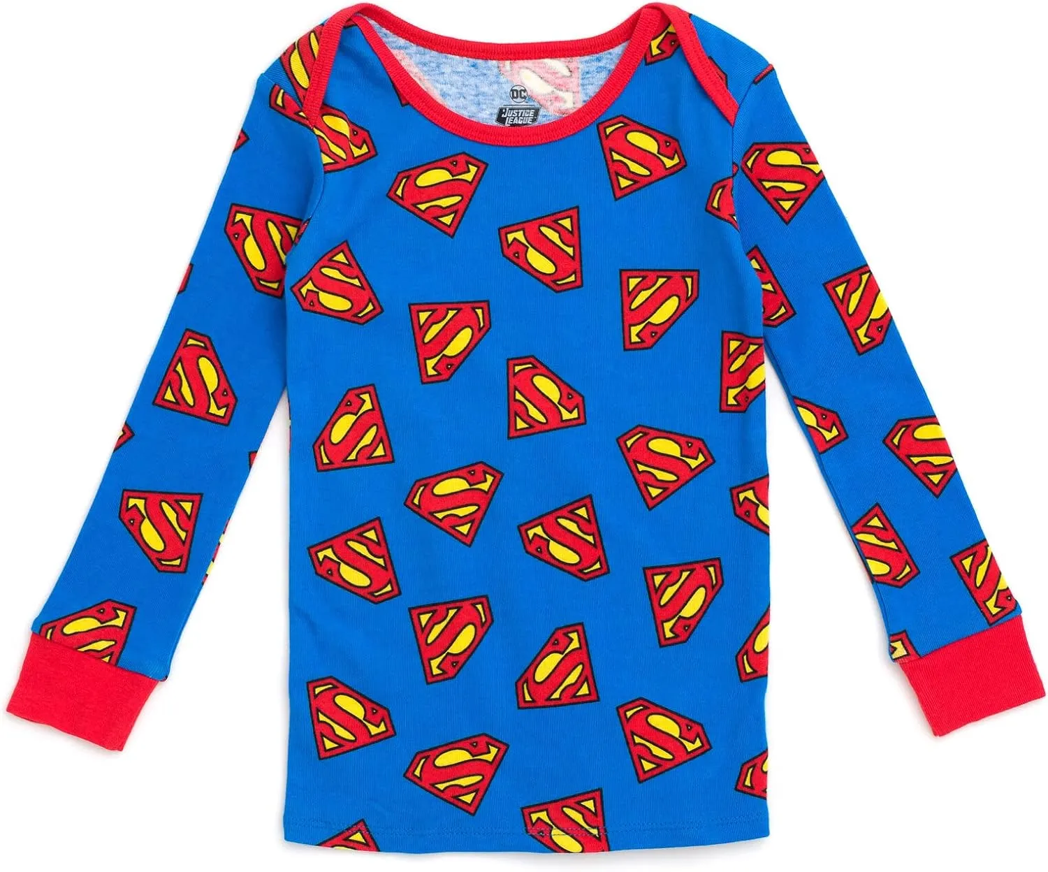 DC Comics Justice League Batman Superman Pajama Shirt and Pants Sleep Set Infant to Toddler