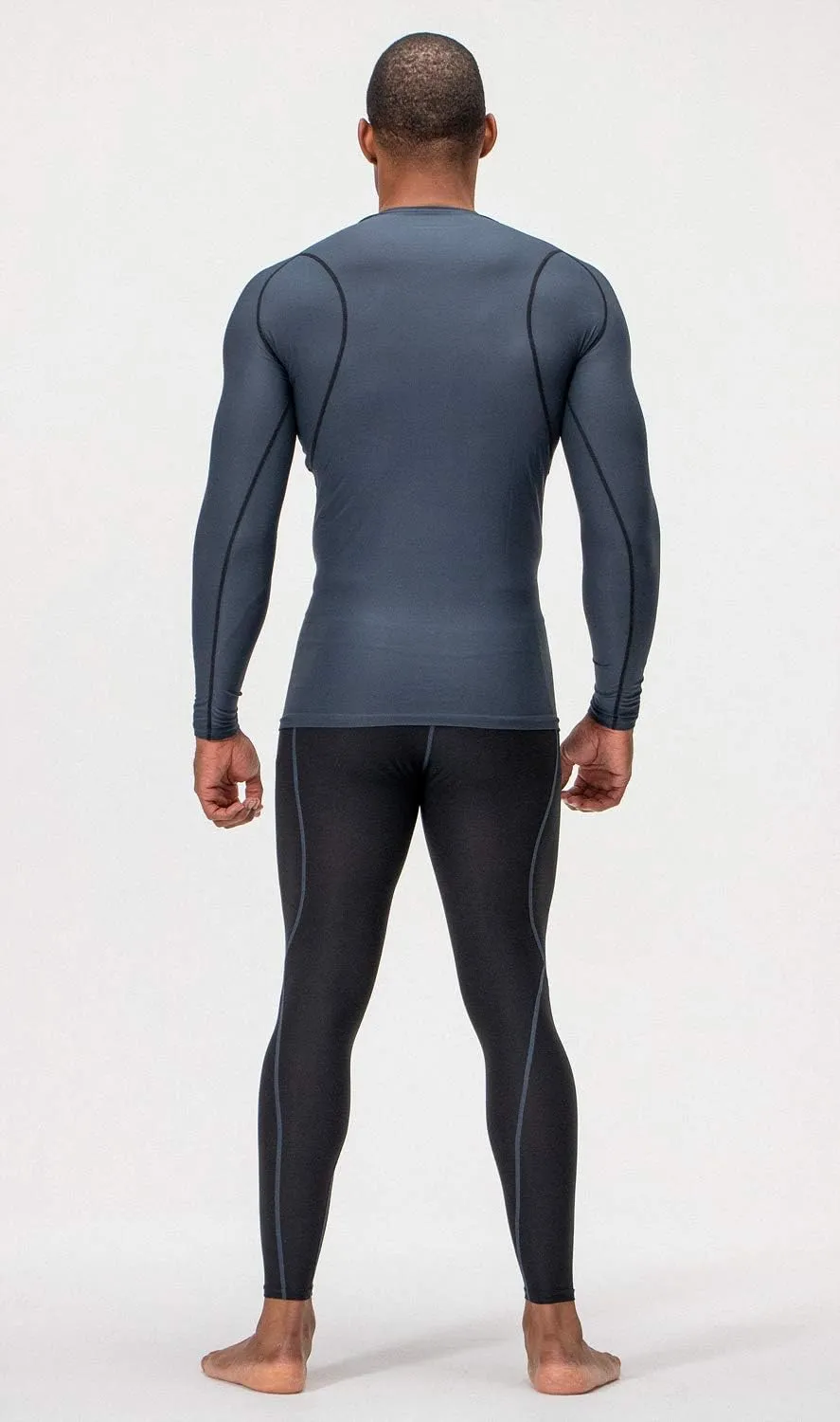 DEVOPS 3 Pack Men's UPF 50  Long Sleeve Compression Shirts Quick Dry, Cool Gear for Garage Garden Gym Yard and Workouts