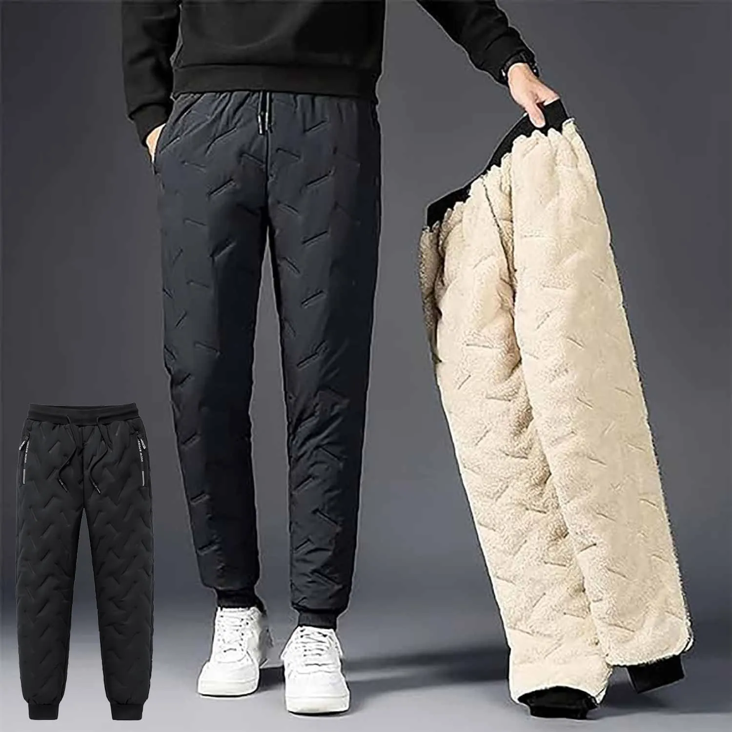 Dododz Unisex Fleece Trousers, Dododz Fleece Trousers Waterproof, Dododz Pants, Unisex Lambswool Fleece-Lined Joggers