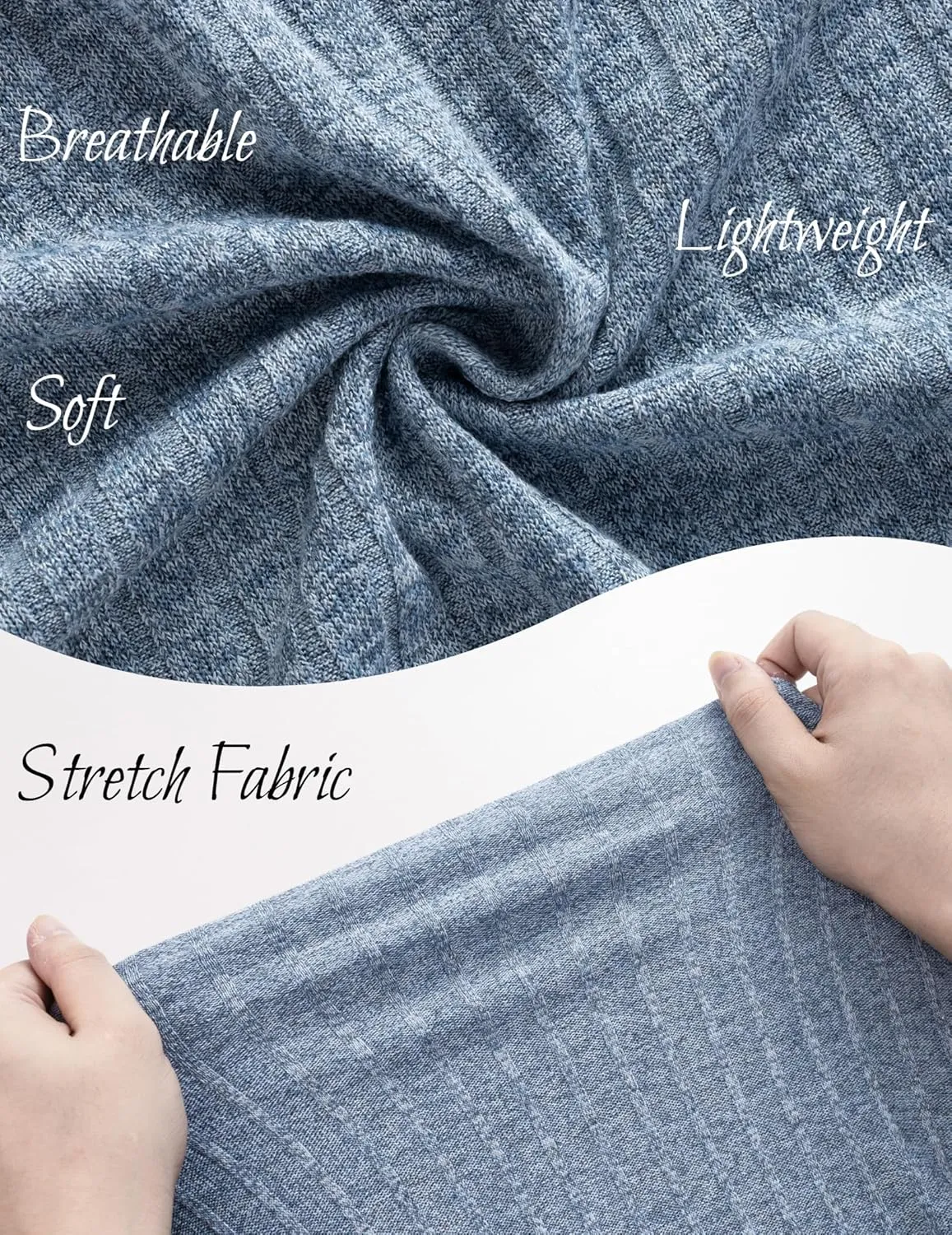Ekouaer Pajamas Sets for Women Ribbed Knit Sleepwear Set Soft Short Sleeve Pjs with Pockets Casual Lounge Sets with Pockets