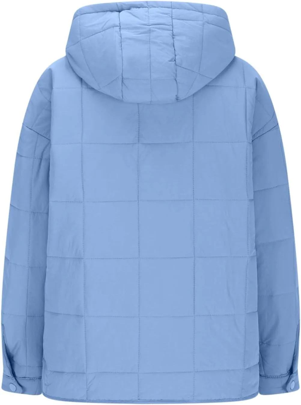 Fall Jacket Women, Warm Down Pullover Casual Puffer Buttons Outerwear Long Sleeve Slim Outerwear with Pockets
