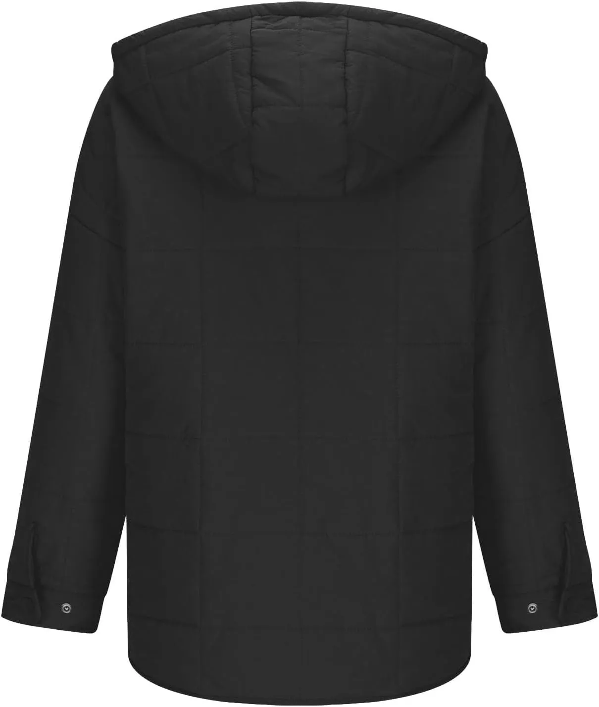 Fall Jacket Women, Warm Down Pullover Casual Puffer Buttons Outerwear Long Sleeve Slim Outerwear with Pockets