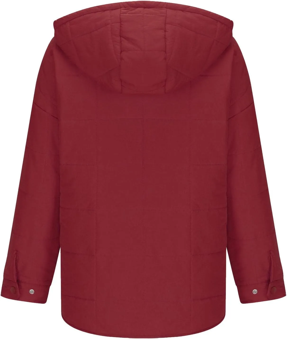 Fall Jacket Women, Warm Down Pullover Casual Puffer Buttons Outerwear Long Sleeve Slim Outerwear with Pockets
