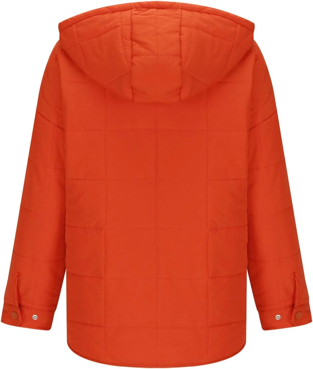 Fall Jacket Women, Warm Down Pullover Casual Puffer Buttons Outerwear Long Sleeve Slim Outerwear with Pockets