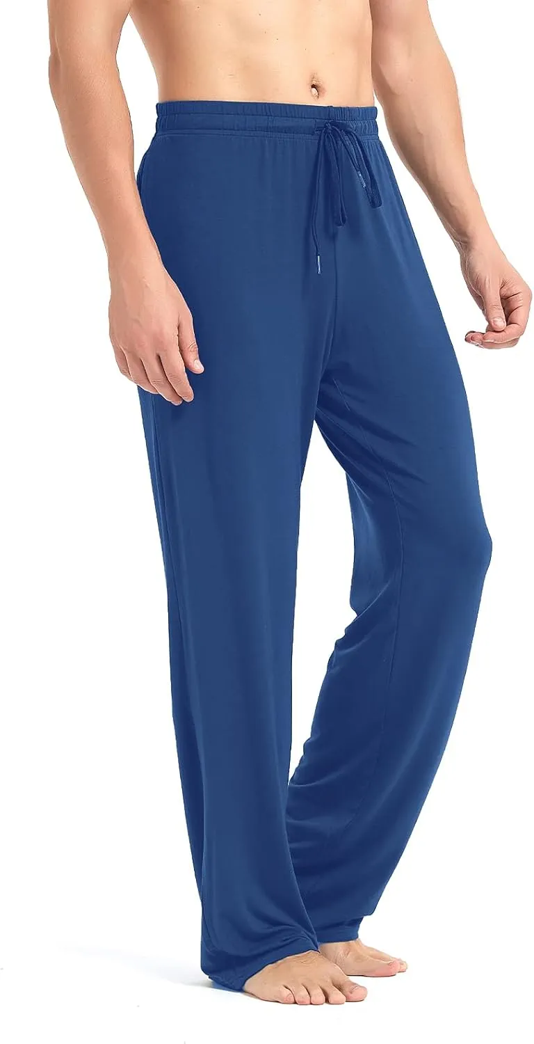 Idtswch 32/34/36/38 Long Inseam Men's Tall Extra Long Pajama Pants,Lounge Jogger Yoga Pants,Sleepwear with Pockets for Men