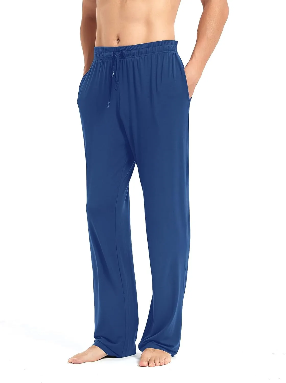 Idtswch 32/34/36/38 Long Inseam Men's Tall Extra Long Pajama Pants,Lounge Jogger Yoga Pants,Sleepwear with Pockets for Men