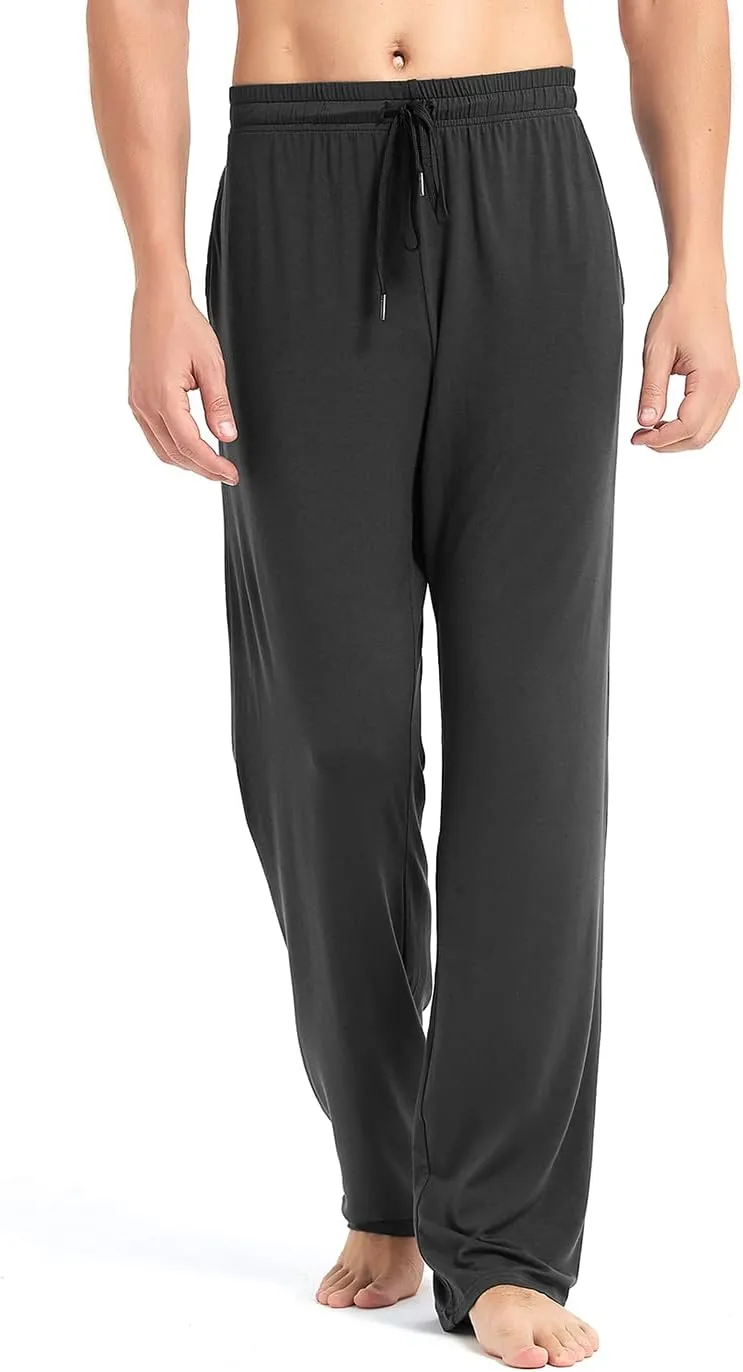Idtswch 32/34/36/38 Long Inseam Men's Tall Extra Long Pajama Pants,Lounge Jogger Yoga Pants,Sleepwear with Pockets for Men