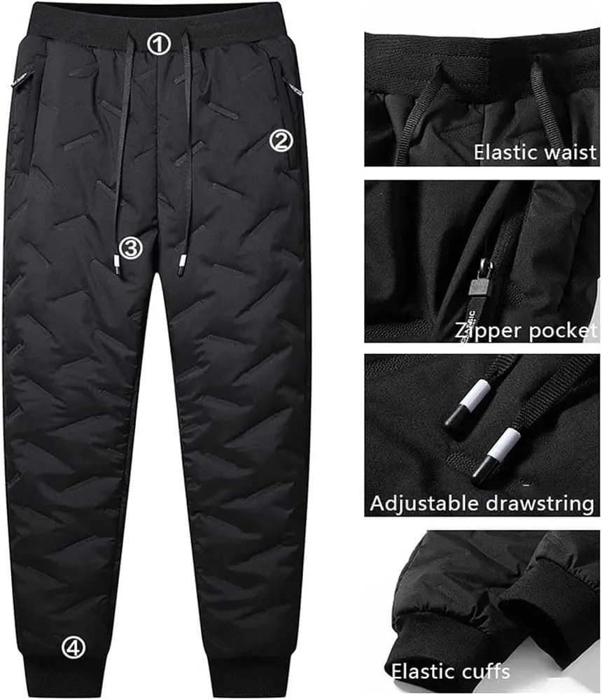 Julidostore Fleece Pants,Julidostore Fleece Lined Pant,Unisex Fleece-Lined Waterproof Pants