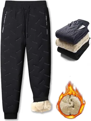Julidostore Fleece Pants,Julidostore Fleece Lined Pant,Unisex Fleece-Lined Waterproof Pants