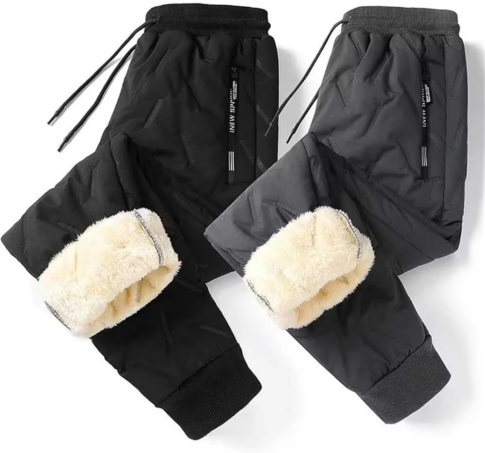 Julidostore Fleece Pants,Julidostore Fleece Lined Pant,Unisex Fleece-Lined Waterproof Pants