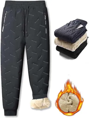 Julidostore Fleece Pants,Julidostore Fleece Lined Pant,Unisex Fleece-Lined Waterproof Pants
