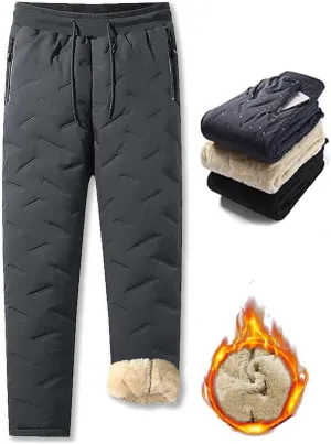 Julidostore Fleece Pants,Julidostore Fleece Lined Pant,Unisex Fleece-Lined Waterproof Pants