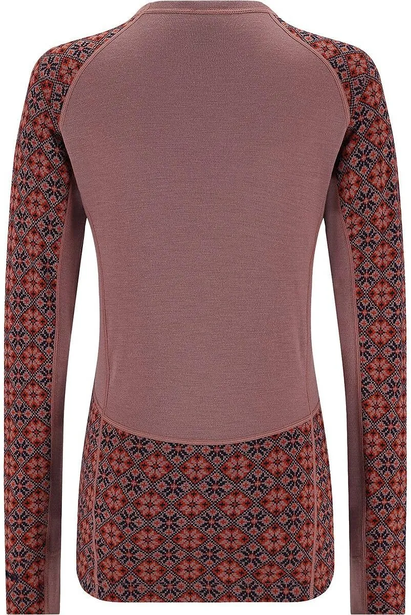 Kari Traa Rose Light Baselayer Women's Base Layer Long Sleeve Top - 100% Merino Wool Fitted Long Sleeve Knit Thermal Shirt
