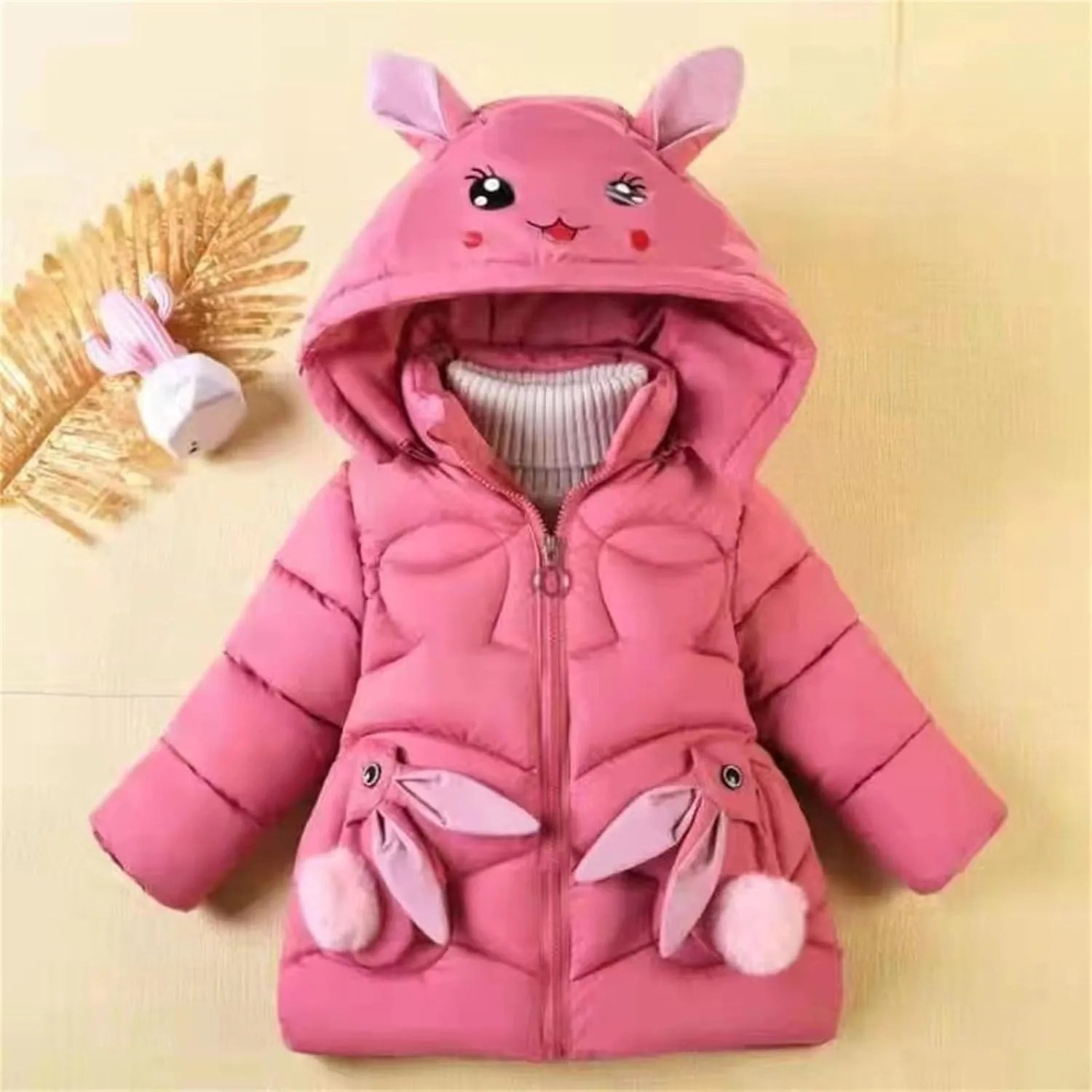 Kids Coat Winter Thick Fleece Coats Hooded Warm Puffer Jackets Baby Down Outerwear Windproof Puffer Snowsuit Outerwear