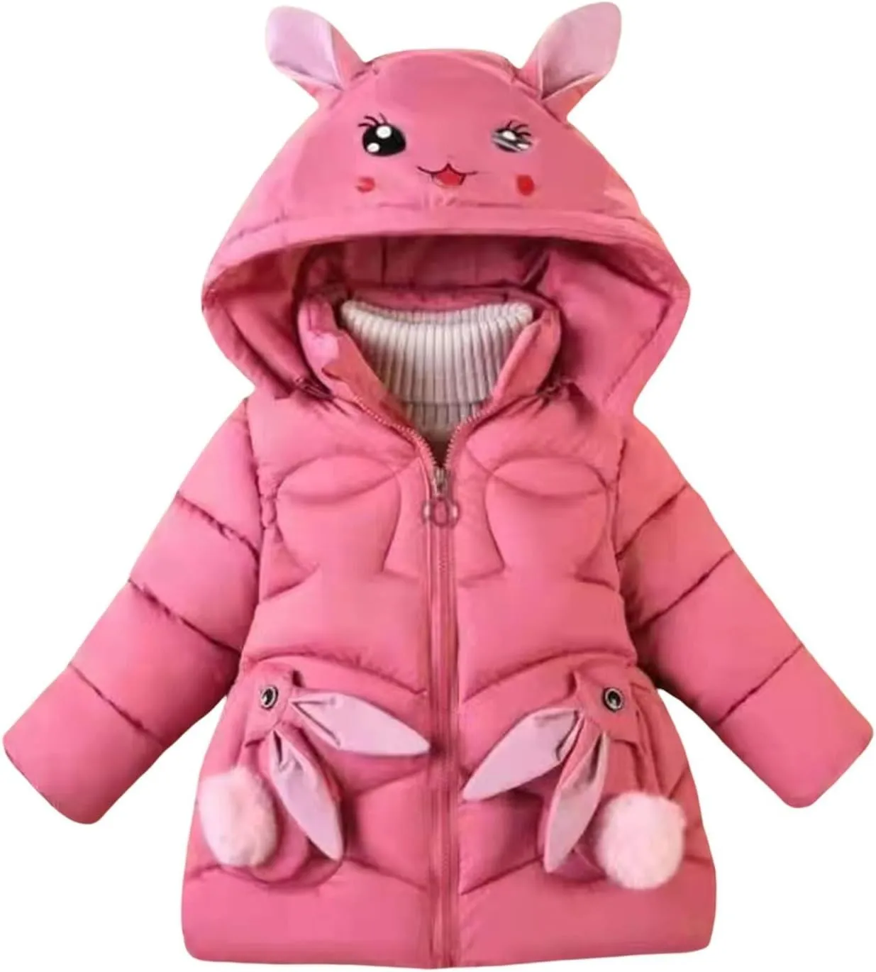 Kids Coat Winter Thick Fleece Coats Hooded Warm Puffer Jackets Baby Down Outerwear Windproof Puffer Snowsuit Outerwear