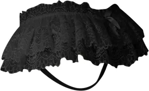Lace Mini Skirt for Women Sexy Low Rise Pleated Ruffled Hem Y2k Skater Skirt Lingerie Nightwear Babydoll Underwear