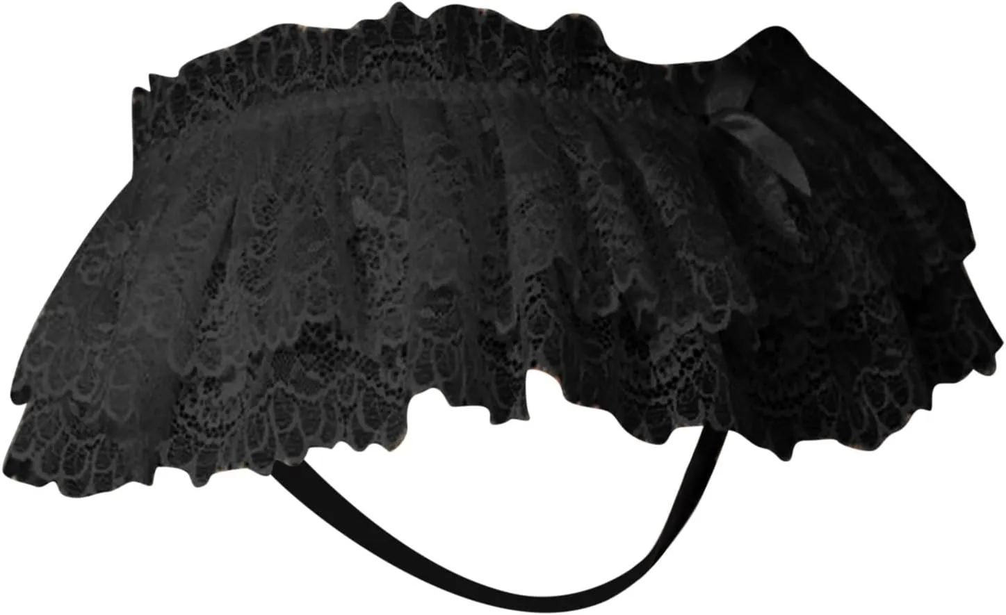 Lace Mini Skirt for Women Sexy Low Rise Pleated Ruffled Hem Y2k Skater Skirt Lingerie Nightwear Babydoll Underwear