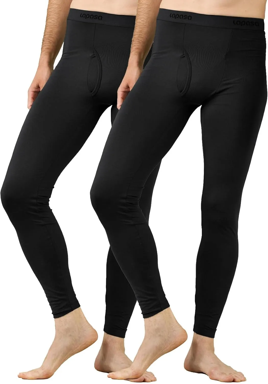 LAPASA Men's Thermal Underwear Bottom Long Johns Pants Base Layer Lightweight Midweight Heavyweight Cold Weather M10/M25/M56