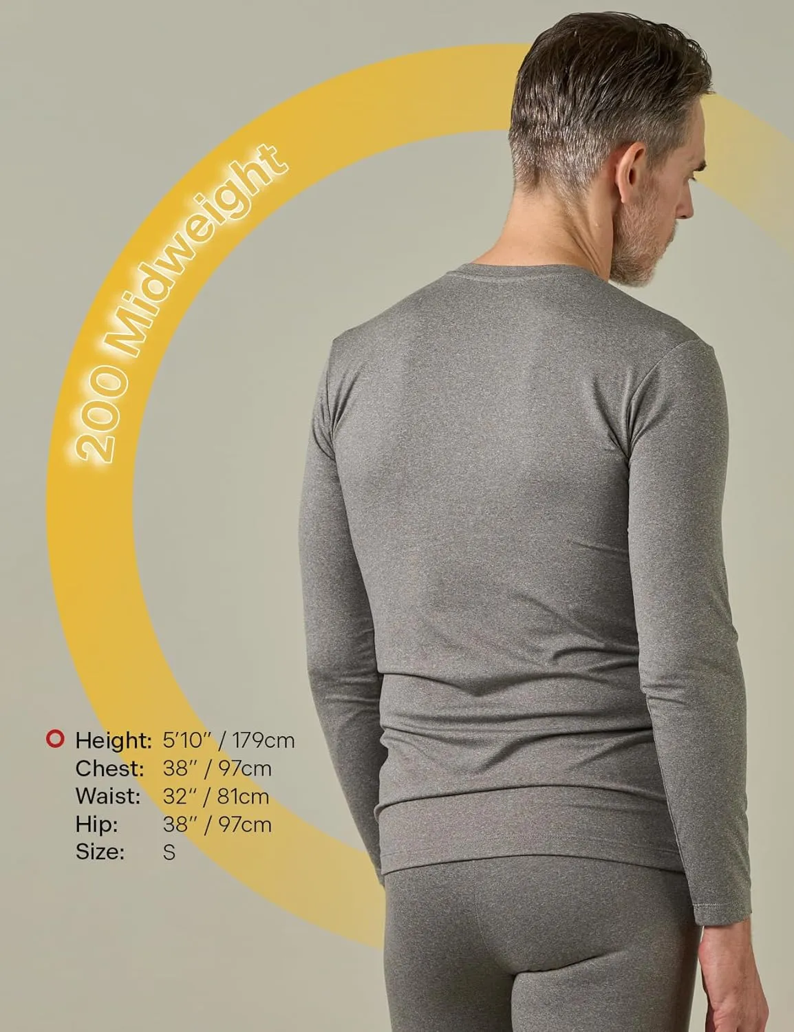 LAPASA Men's Thermal Underwear Top Crewneck Long Sleeve Shirt Base Layer Lightweight Midweight Heavyweight Winter M09/M26/M55
