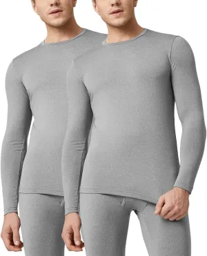 LAPASA Men's Thermal Underwear Top Crewneck Long Sleeve Shirt Base Layer Lightweight Midweight Heavyweight Winter M09/M26/M55