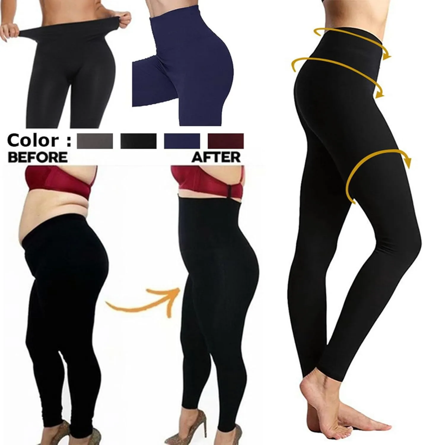 Leggings Workout Fitness Running High Waist Yoga Pants Wide Leg Pants for Women Black Thick Leggings for Women Plus