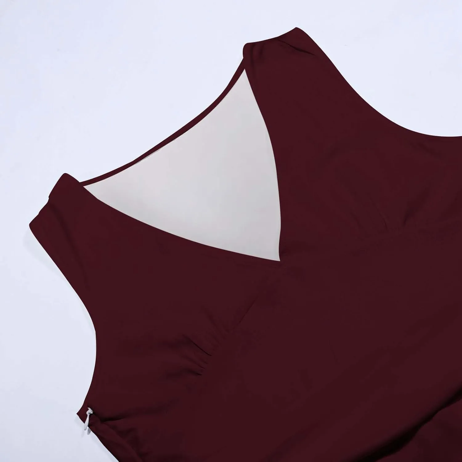 Long Dresses Women Trendy 2025 Sleeveless Maxi Summer Dress Beach Vacation V Neck Solid Color Long Sundress
