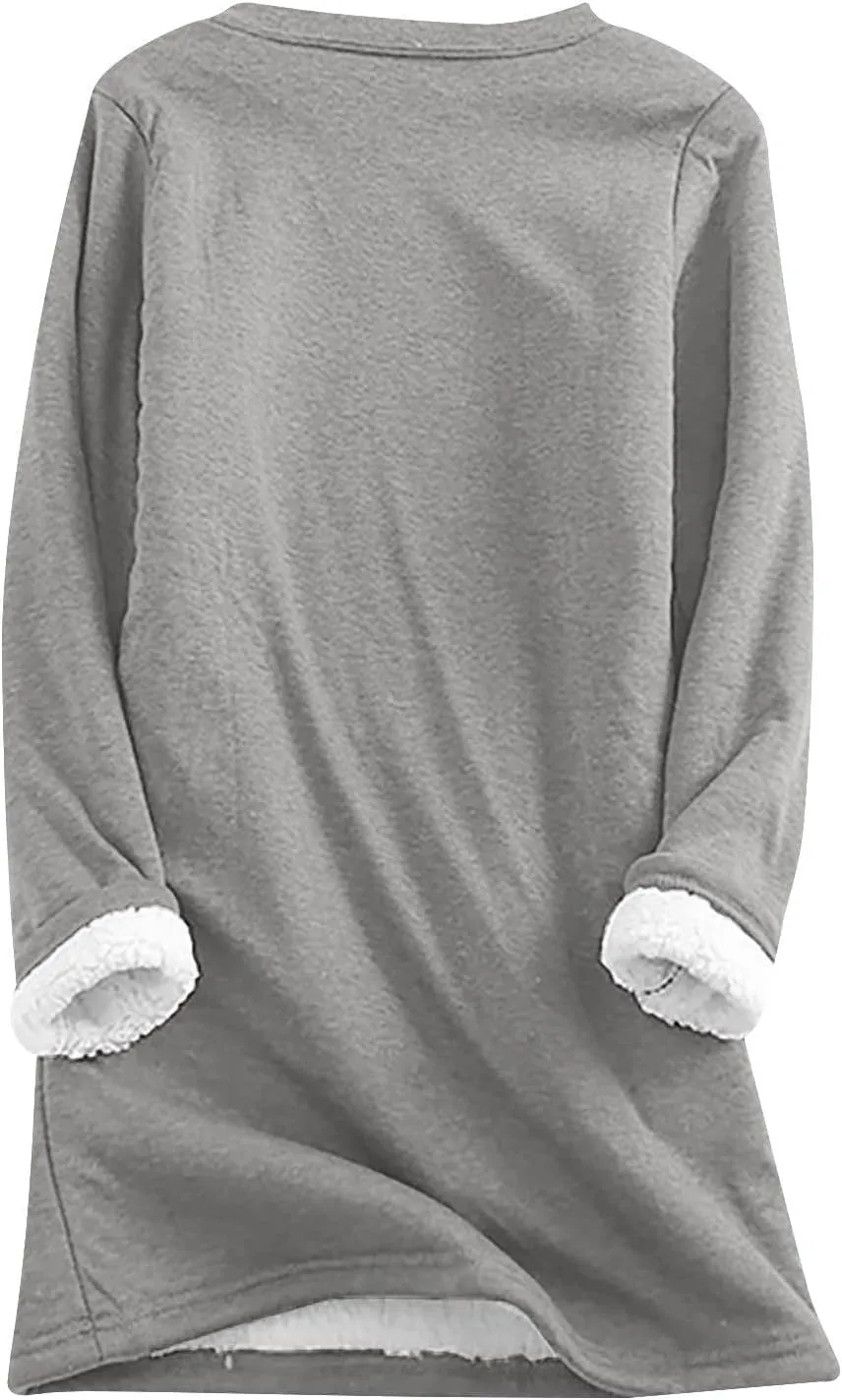 Lounge Sets for Women Yes I'm Cold Me 24:7 Sweatshirt Winter Warm Sherpa Fleece Lined Pants Soft Pjs Sleepwear
