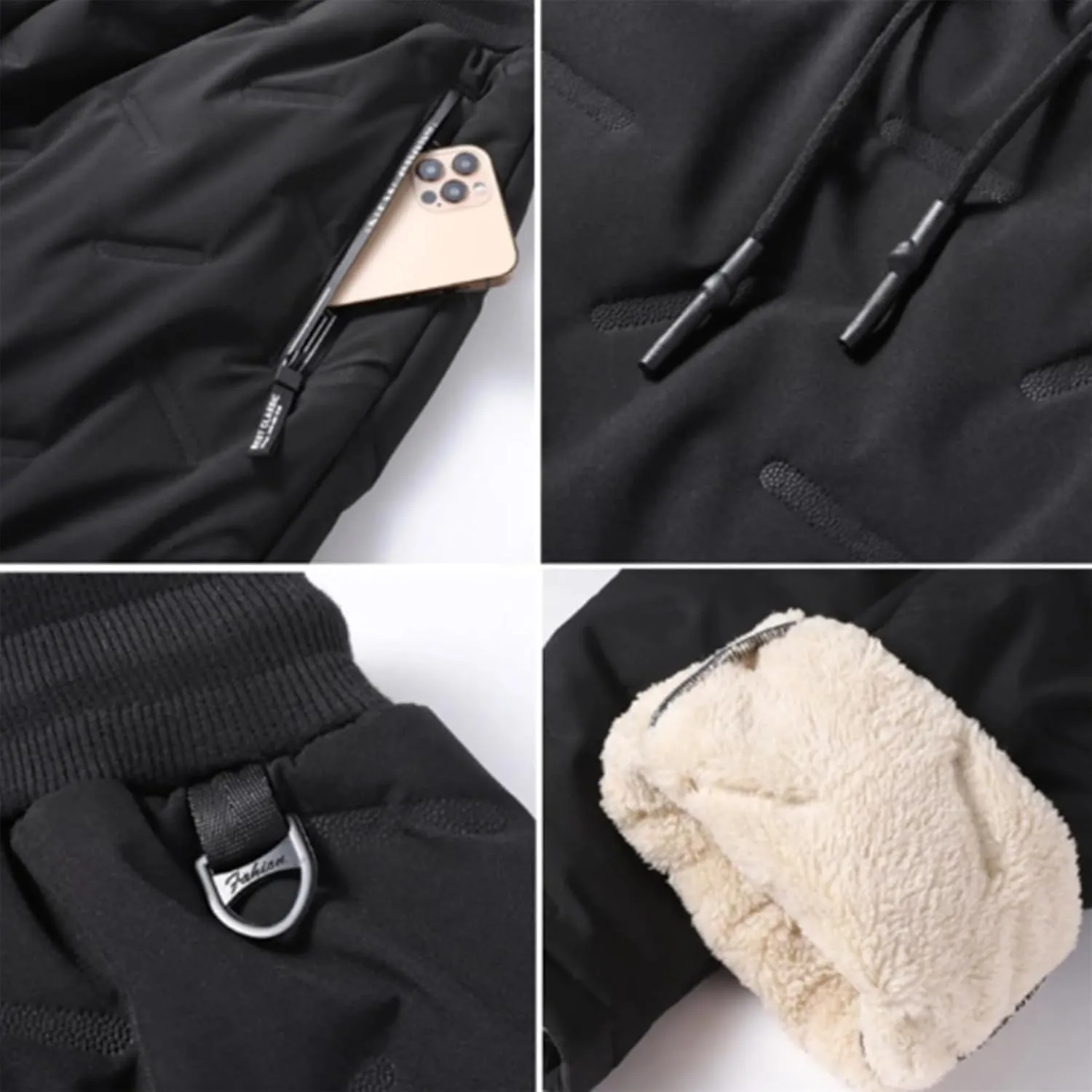 Maidenfit Fleeceactive - Unisex Fleece-Lined Waterproof Pants, Maidenfit Fleece Lined Joggers, Warm & Comfort