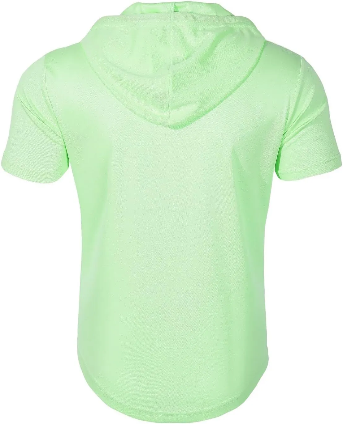 Men's Short Sleeve Hoodies Summer Trendy Zip Up Hooded Pullover Top Slim Fit Performance Moisture Wicking Sport Shirts