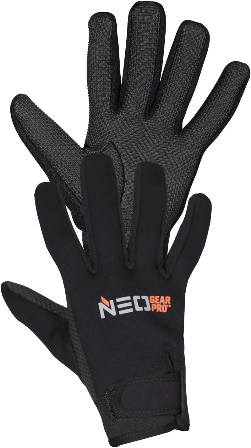Operator Fleece Lining Glove | Black | Neoprene Material | Fully Windproof | Fleece Lining | Shark Skin Palm