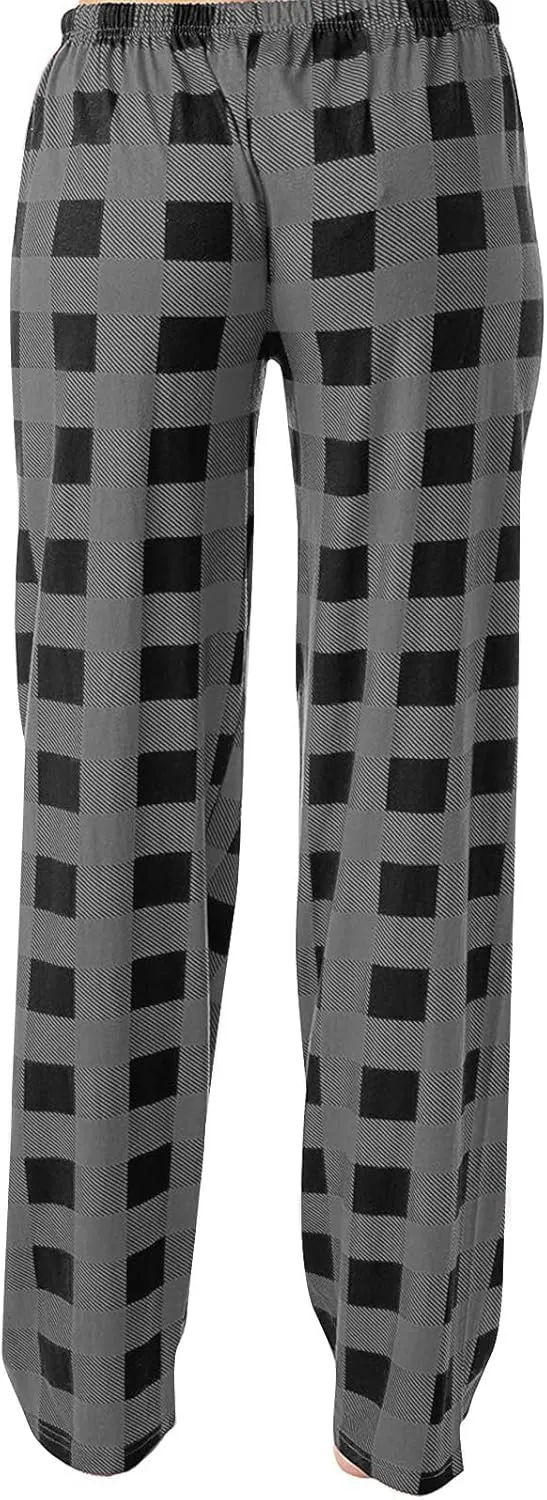 Pajama Pants Plaid Christmas Pajamas Pants for Women Wide Leg Pants Drawstring Pajama Bottoms Comfy Women's Sleepwear